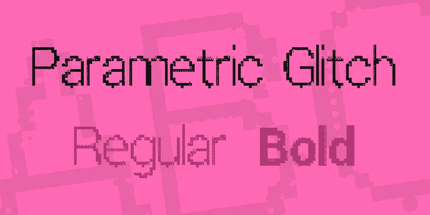 Parametric Glitch font