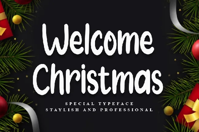 Welcome Christmas Display font