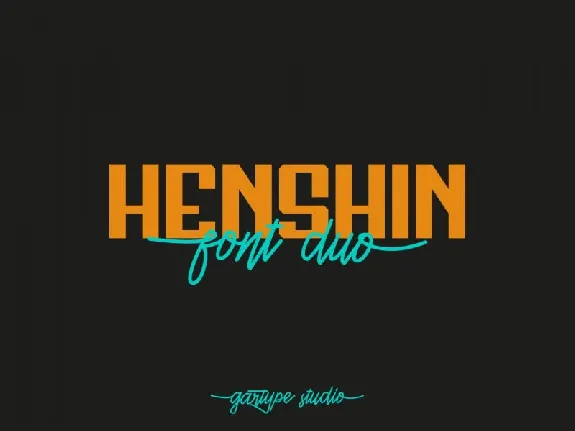 Henshin Script font