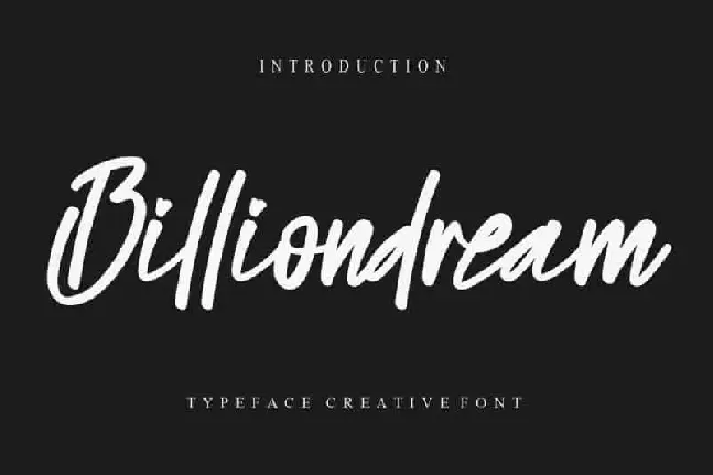 Billiondream Script font