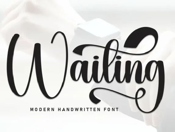 Waiting Script font