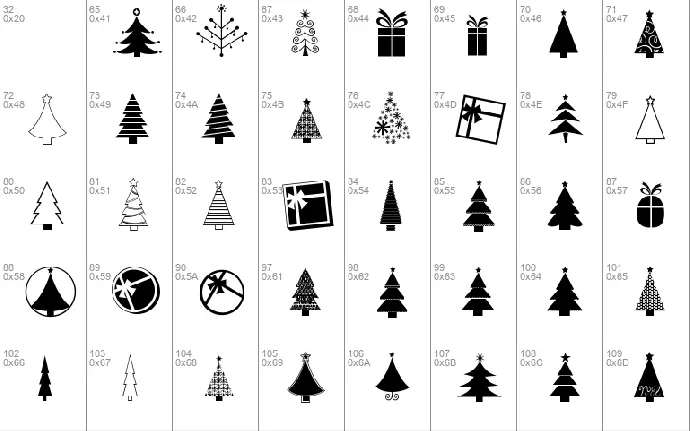 KG Christmas Trees font