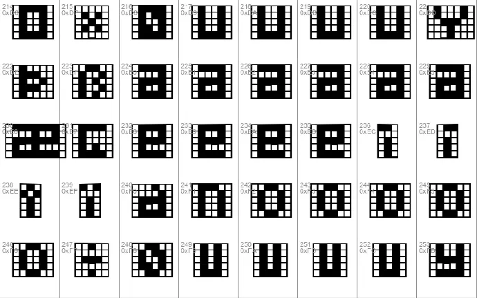 Pica Hole font