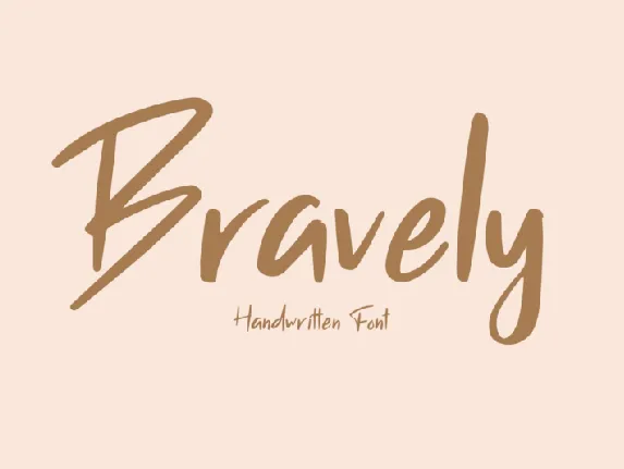 Bravely – Handwritten font