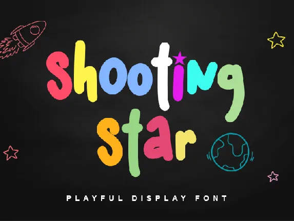 Shooting Star - personal use font