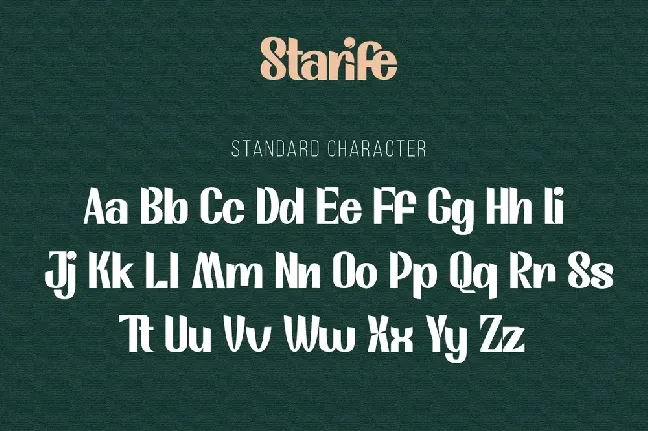 Starife Modern Display Typeface font