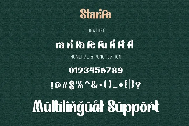 Starife Modern Display Typeface font