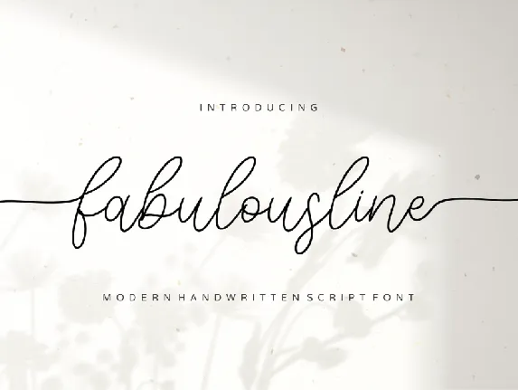 Fabulousline font