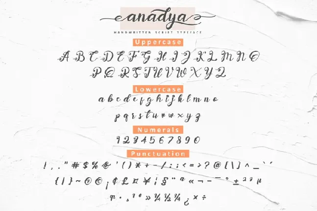 Anadya Handwritten Script font