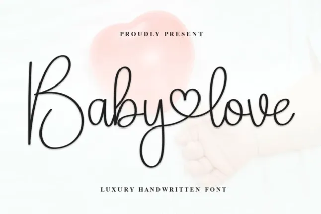 Babylove Script font