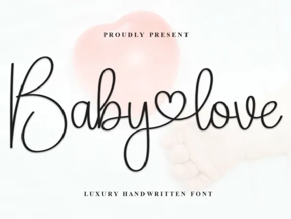 Babylove Script font