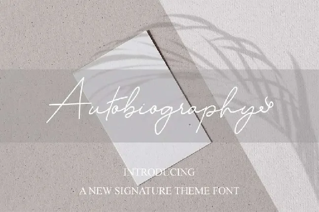 Autobiography font