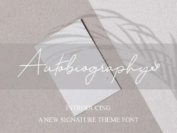 Autobiography font