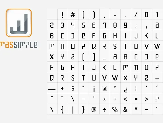 MasSimple 1.0 font