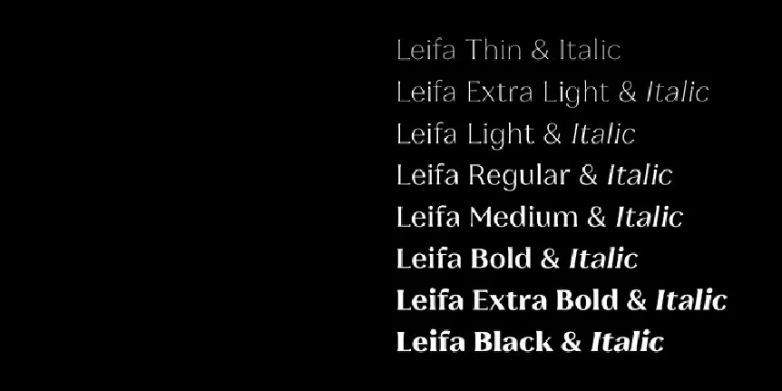 Leifa Family font