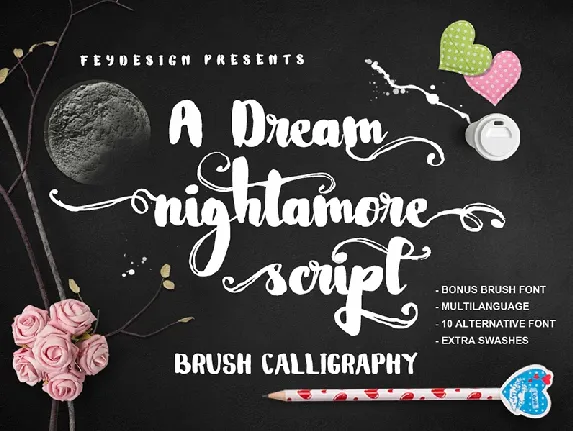 Nightamore Brush Free font