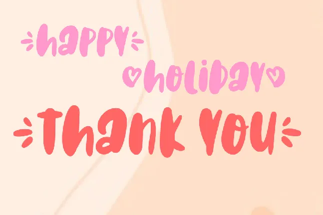 Happy Holiday font