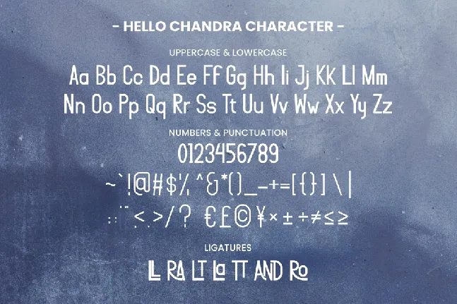 HELLO CHANDRA font