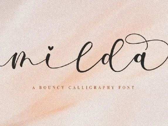 Milda Bouncy Calligraphy Script font