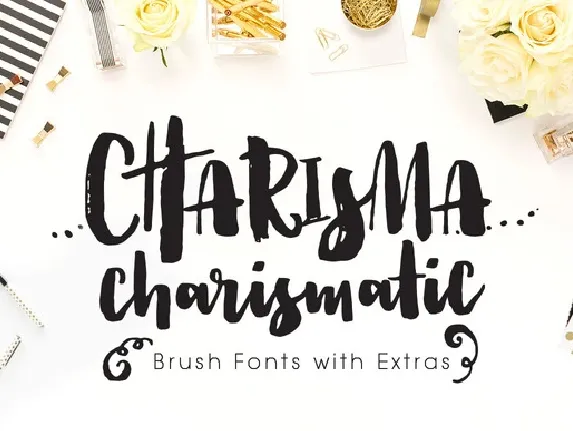 Charisma Brushs with Extras font