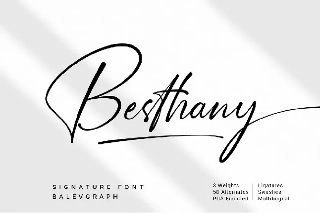 Besthany Signature Script font