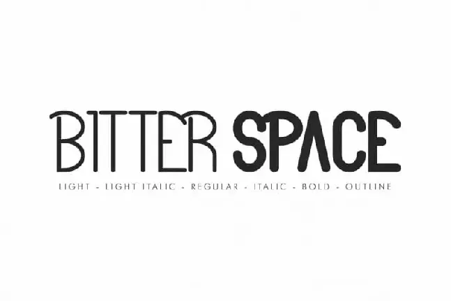 Bitter Space Sans Serif Family font