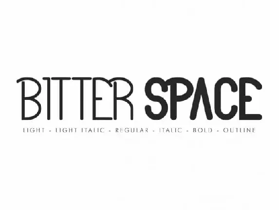 Bitter Space Sans Serif Family font