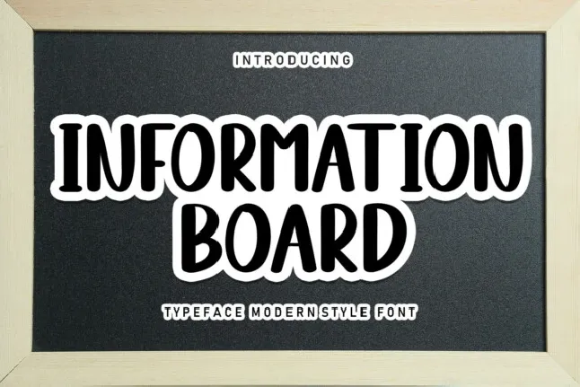 Information Boards Display font