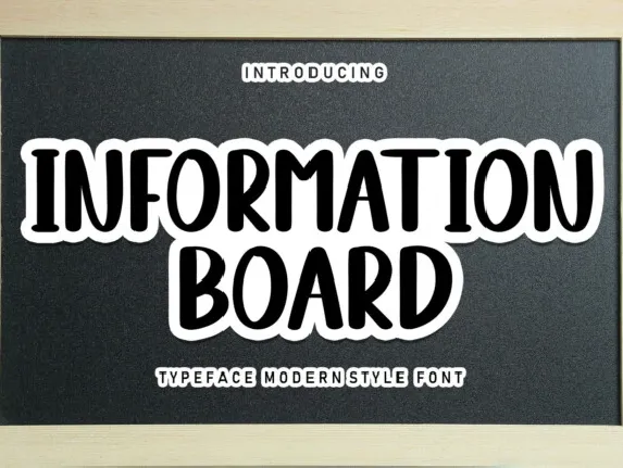 Information Boards Display font