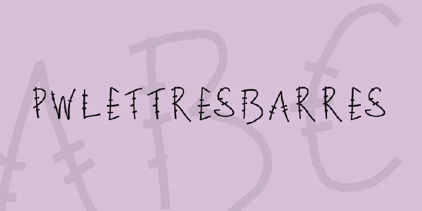 PWLettresbarres font