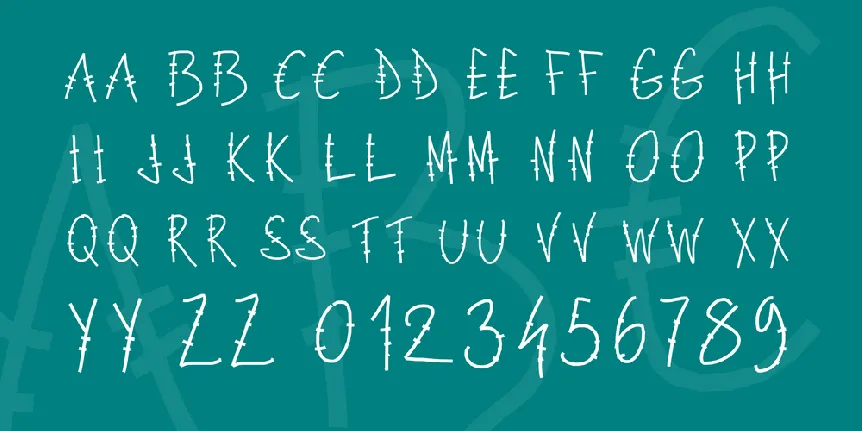 PWLettresbarres font