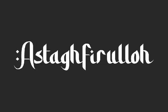 Astaghfirulloh font