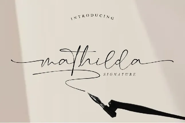 Mathilda Signature font