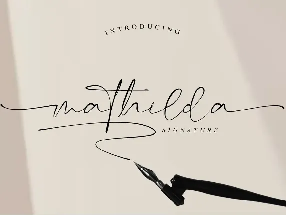 Mathilda Signature font