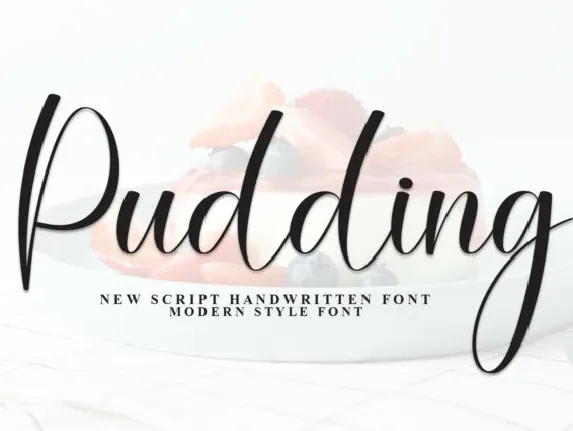 Pudding Script font