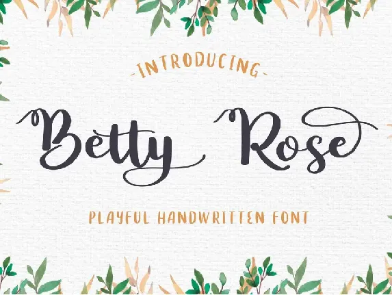 Betty Rose Demo font