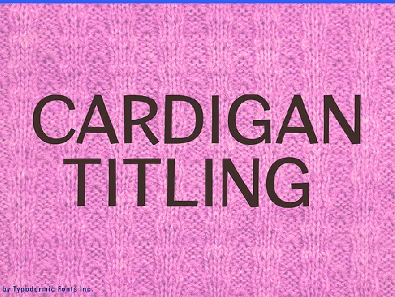 Cardigan Titling font