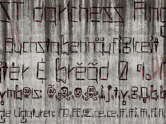 Hells Kittchen Devil God font