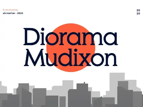 Diorama Mudixon font