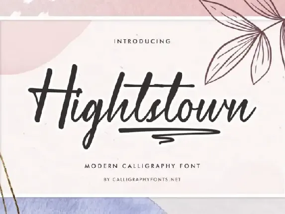 Hightstown Calligraphy font