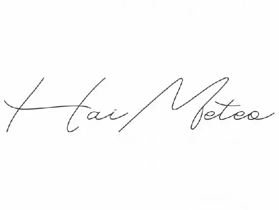 Hai Meteo Signature font