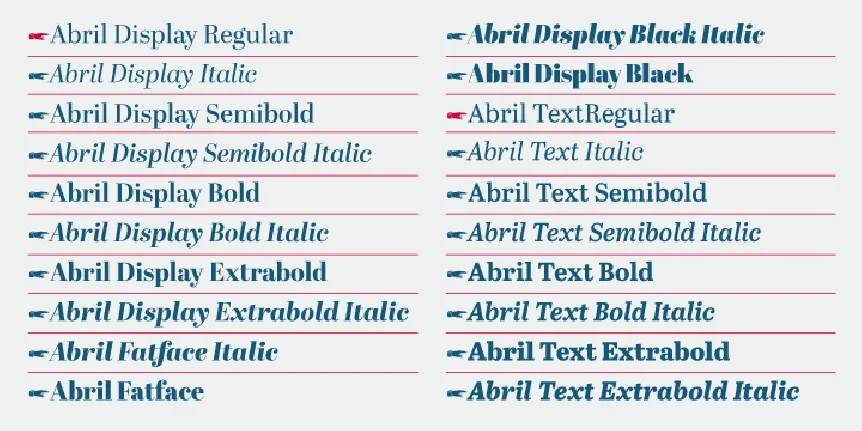 Abril font