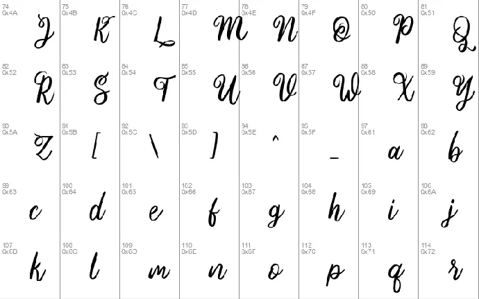 Ania Gamelia Handlettering Script font