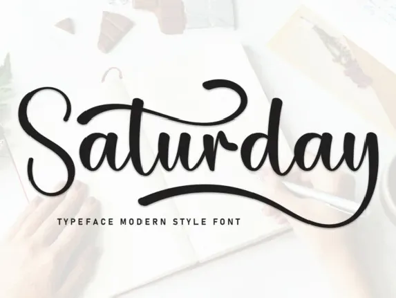 Saturday Handwritten Typeface font