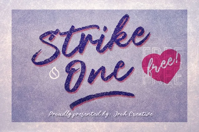 Strike One Script Free font