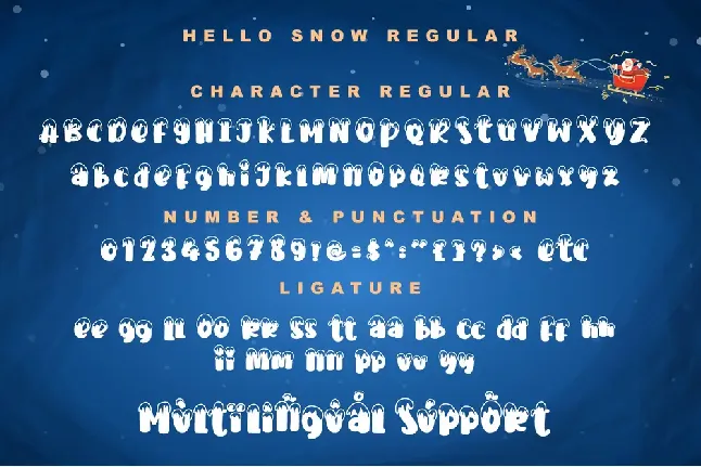 Hello Snow - Personal use font