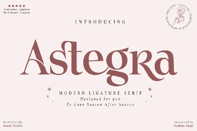 Astegra font