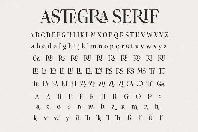 Astegra font