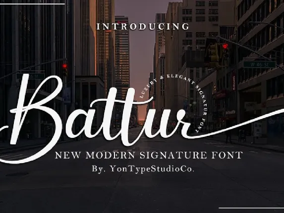 Battur Signature Handwritten font