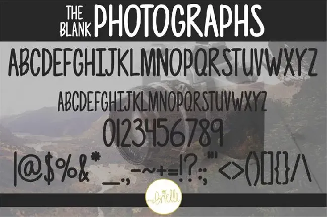 Photographs font